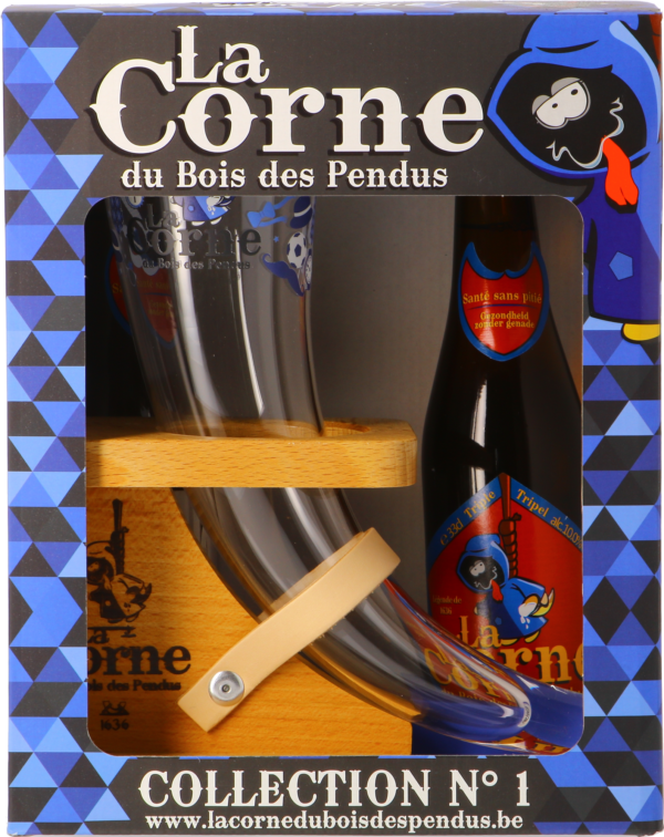 Coffret Corne Collector 1 bouteille triple + 1 verre