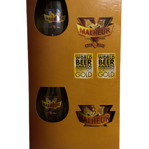 Coffret malheur 1x75cl et 2verres collector