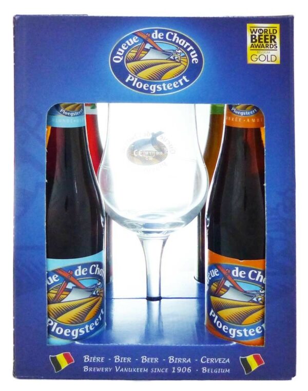 Coffret Queue de Charrue 4x33cl + 1 verre